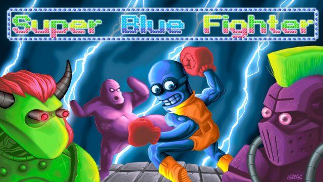 One Shot - Super Blue Fighter: Game Destroyer!