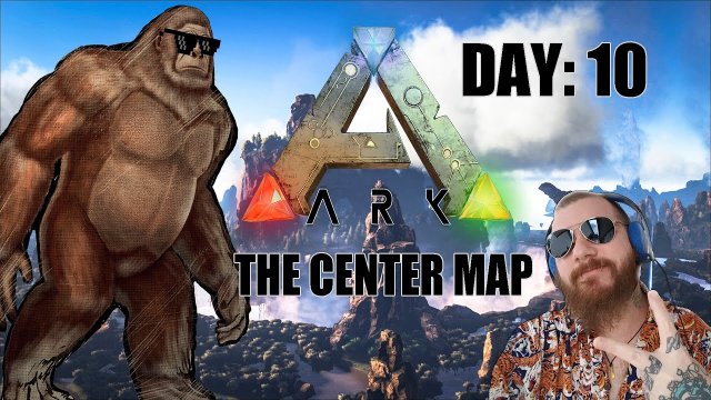 Day:10 Ark:Survival Evolved. Center map. Finding Bigfoot (gigantopithecus)