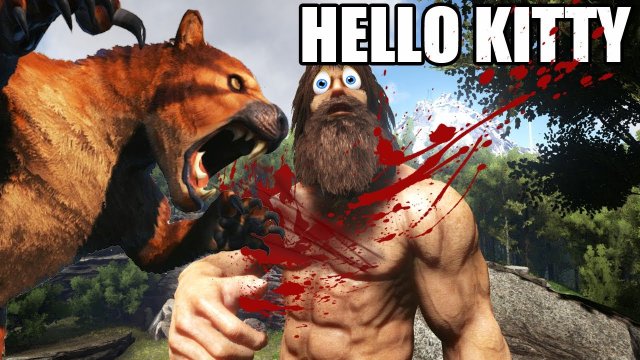 Day:3 Lets Win Ark:Survival Evolved - HELLO TREE KITTY - How to tame a thylacoleo, sorta...